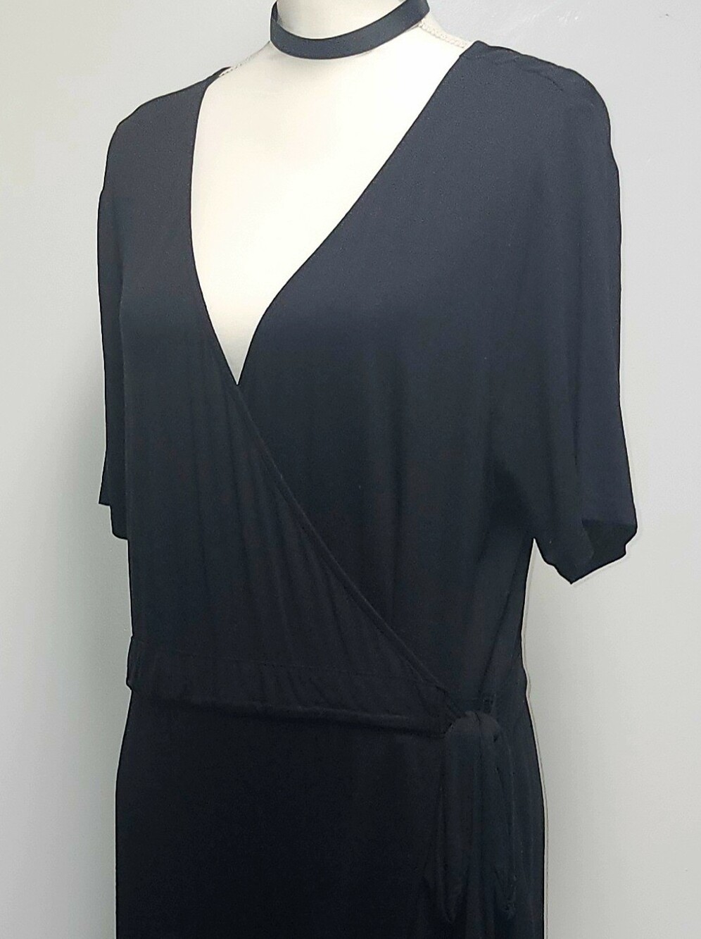 Classic Black Wrap Maxi Dress